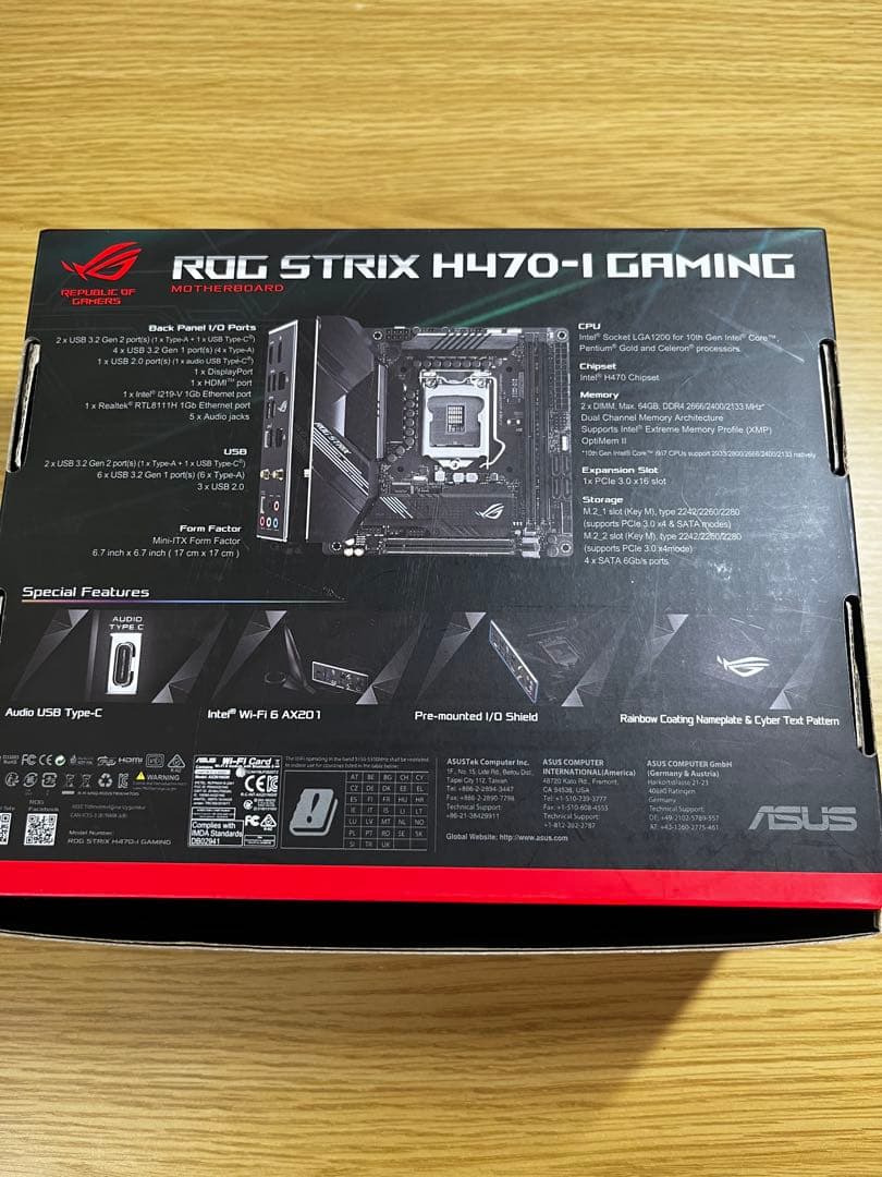 ROG STRIX H470-I GAMING マザーボード