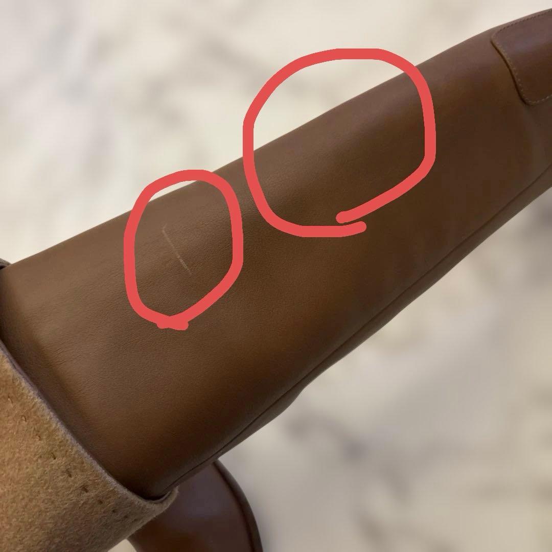 【未使用】MaxMara マックスマーラ 牛革　ラムレザー　ロングブーツ