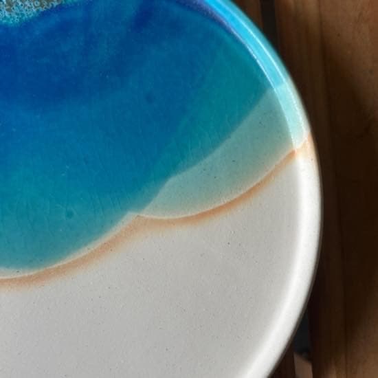 うるま陶器 やちむん 沖縄 お皿 直径23cm 新品未使用