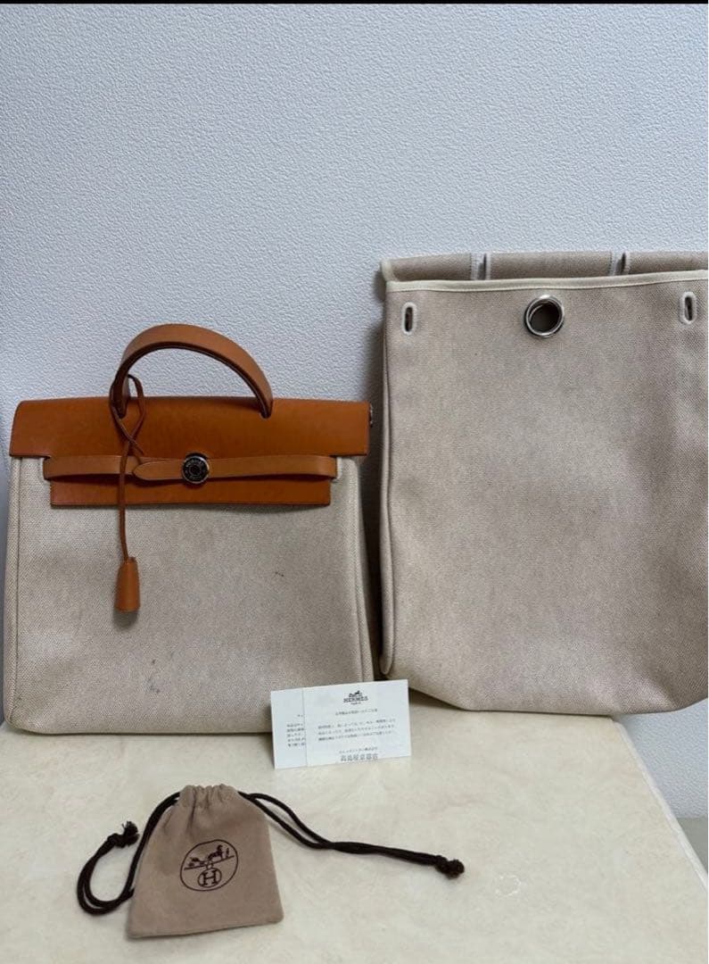 【限定値下】【正規品】エルメス HERMES ハンドバッグエールバッグキャンバス