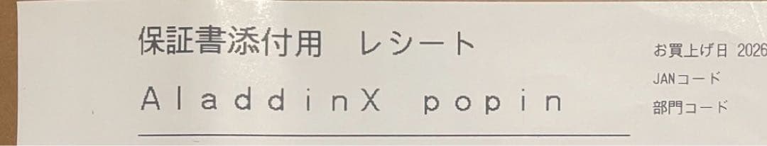 【新品未開封品】aladdinX popIn Aladdin 2 Plus
