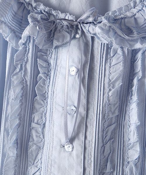 ピンクハウス 新品ローンレースブラウス　ラベンダーブルー