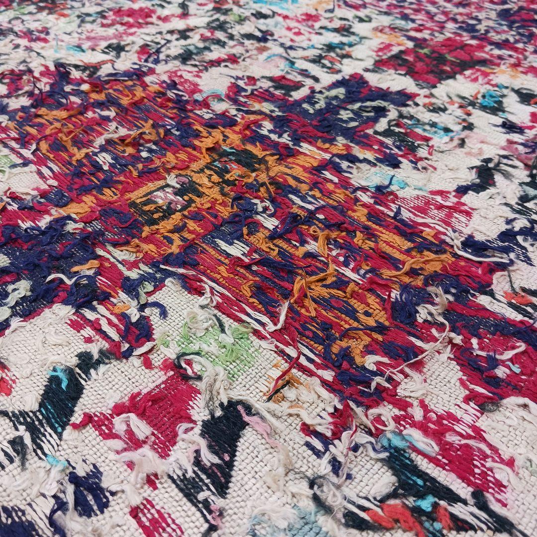 専用Y2773 イラン キリム ウール 手織り ラグマット 138×106㎝