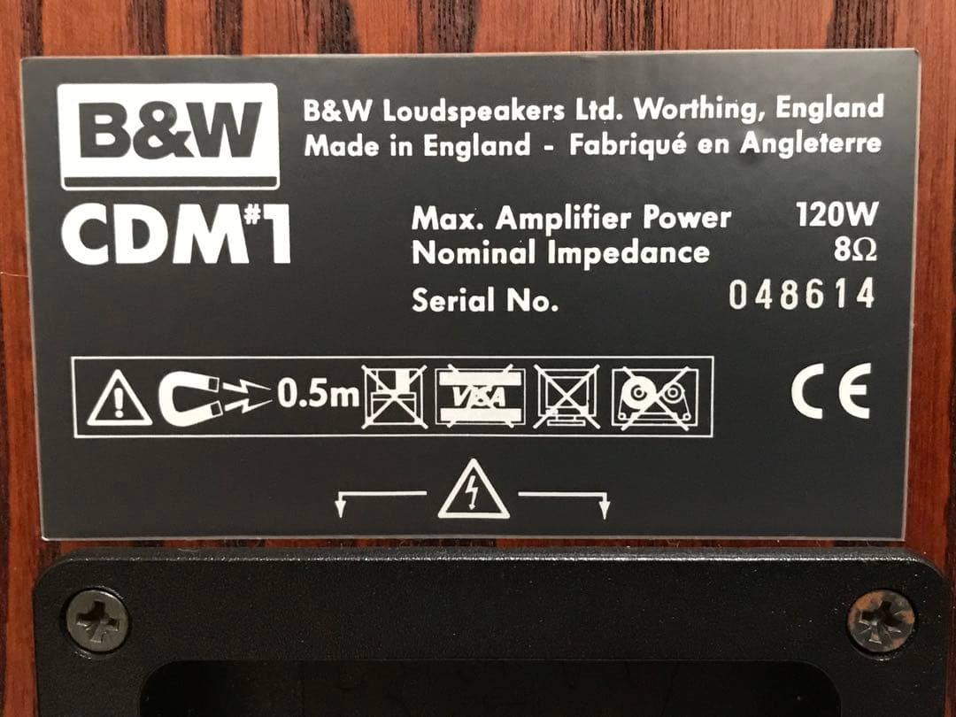 B&W スピーカー CDM1 ペア　連番
