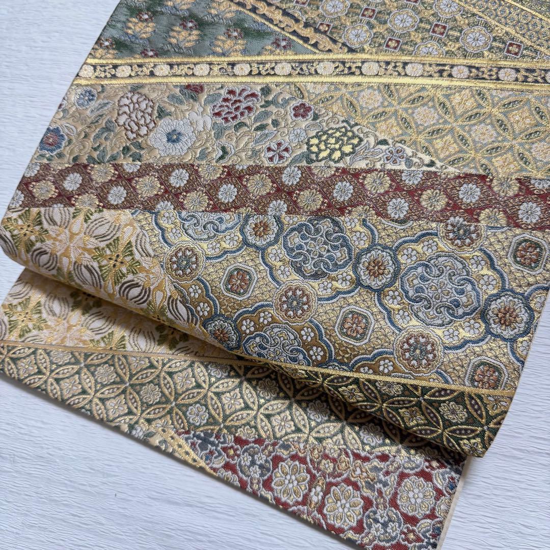 m-97 本金箔 2面 袋帯 正絹