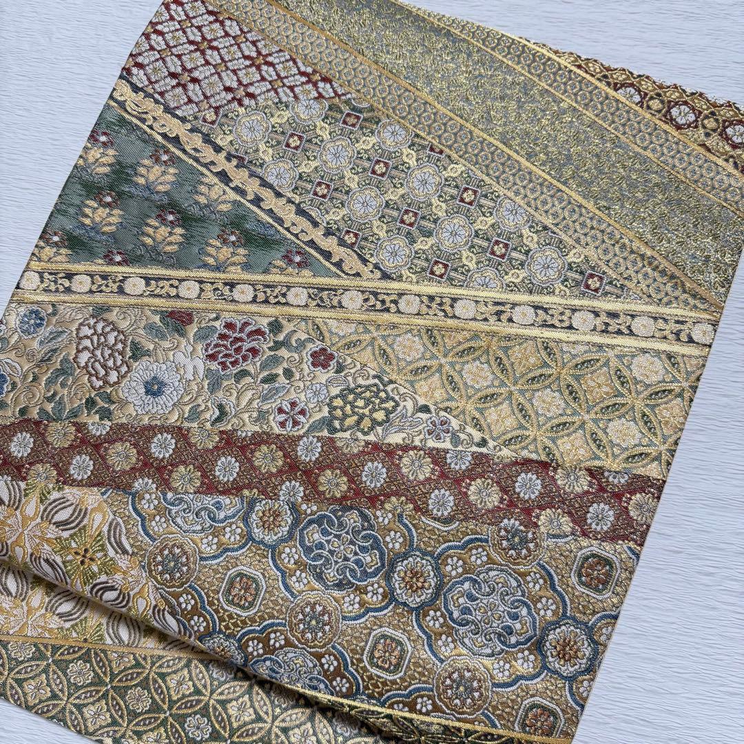 m-97 本金箔 2面 袋帯 正絹