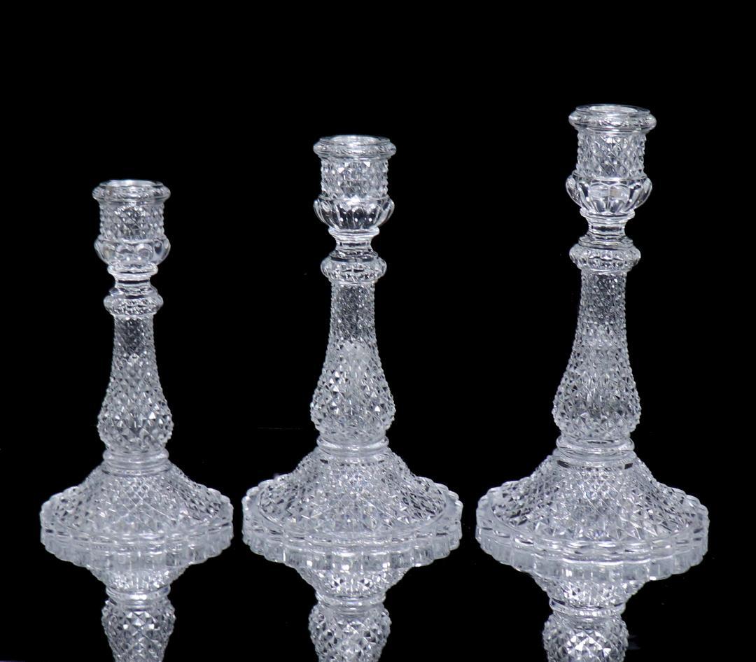 オールド・バカラ 珍品 キャンドルホルダー 19.8cm ディアマン ビゾー