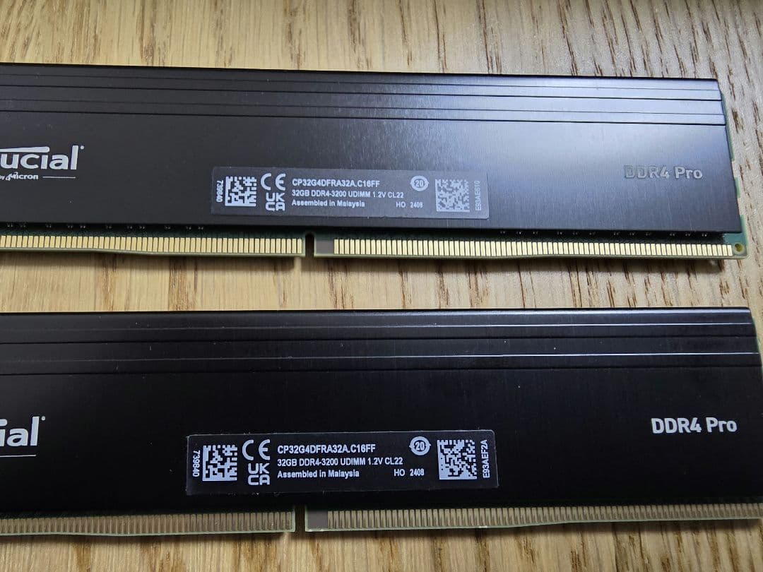 Crucial DDR4Pro 3200 64GB (32GBx2)　 CL22