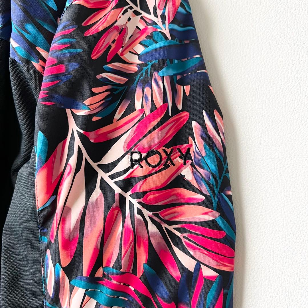 3250【美品】ROXY ジャケット 袖切替デザイン トロピカル　レディース
