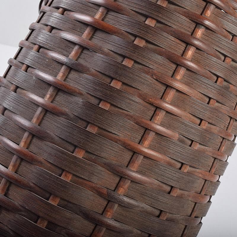 茶道具　早川尚古斎造　古竹細工　双耳花籠　花生　V　9002