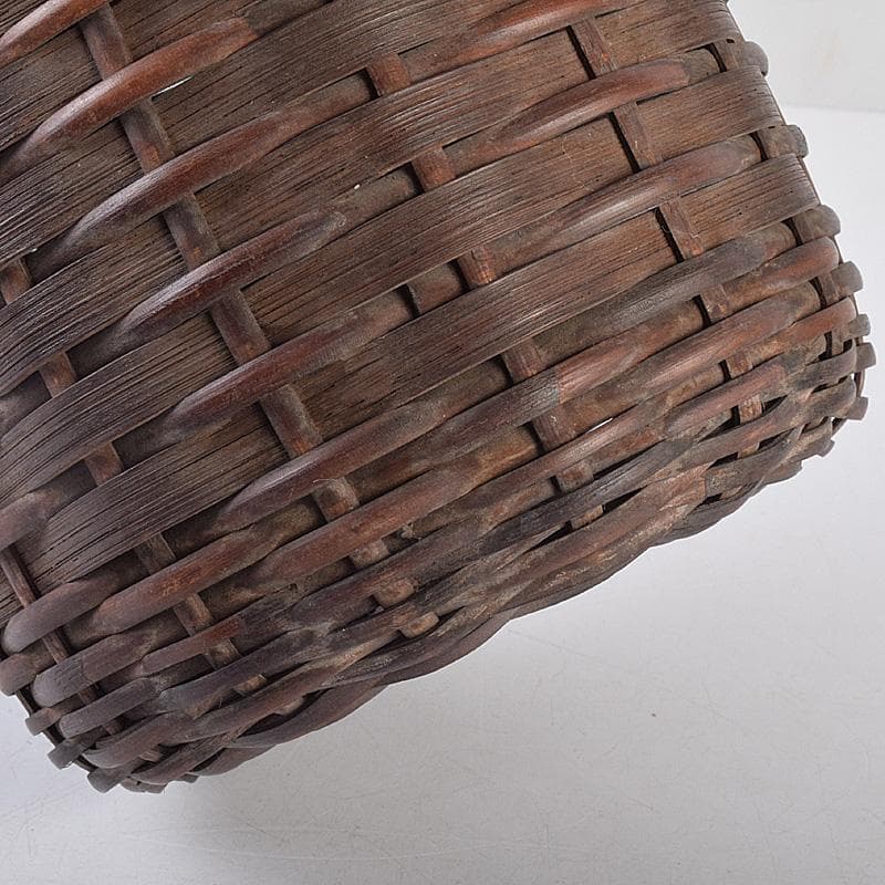 茶道具　早川尚古斎造　古竹細工　双耳花籠　花生　V　9002