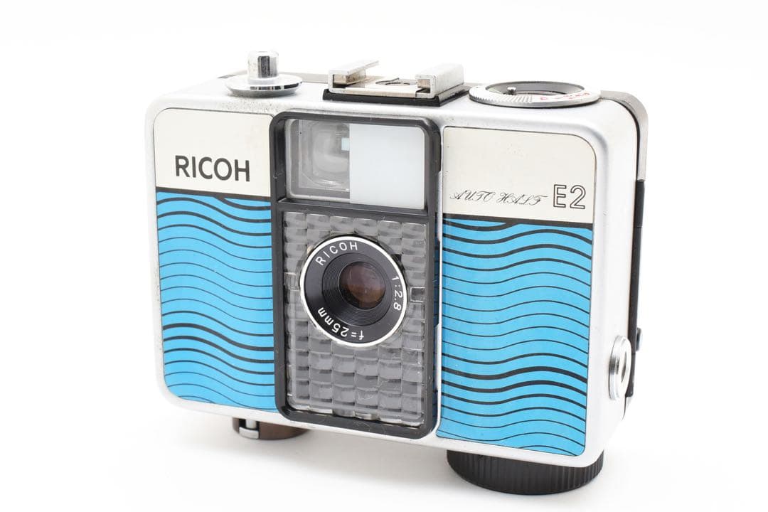 #187 ★良品★ Ricoh E2 オートハーフ　希少色　ラインブルー