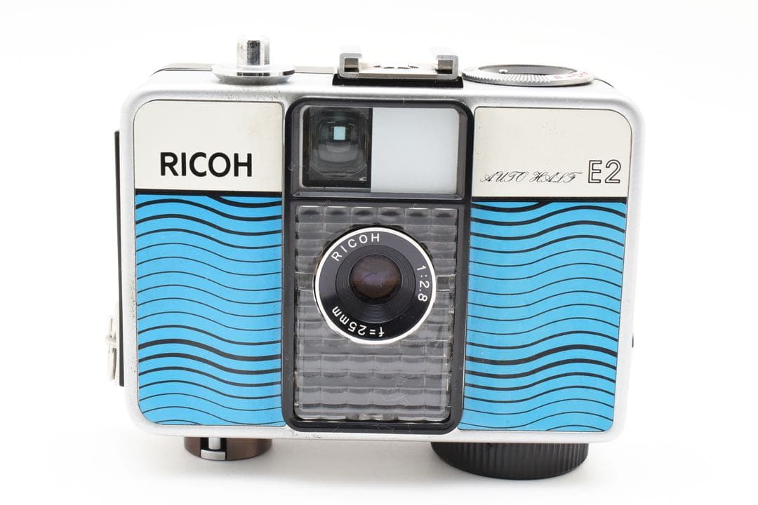 #187 ★良品★ Ricoh E2 オートハーフ　希少色　ラインブルー