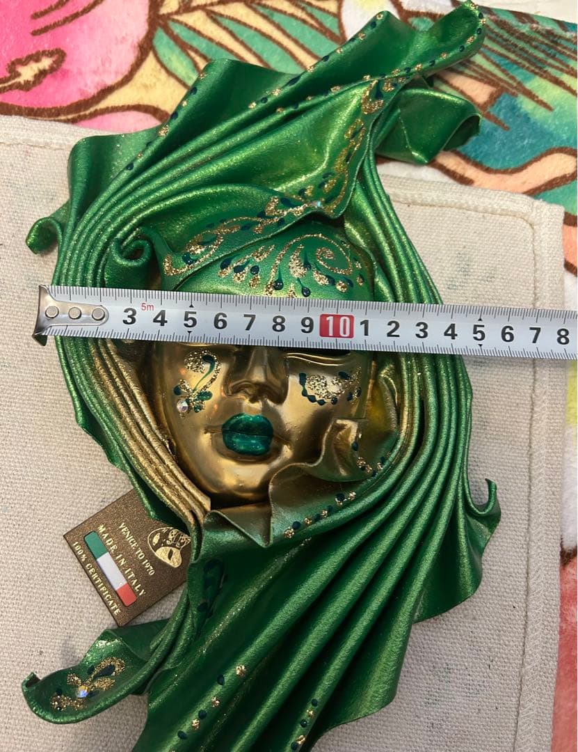 ムラーノ製　ベネチアングラス高級イタリア 壁飾り ベネチアンマスク