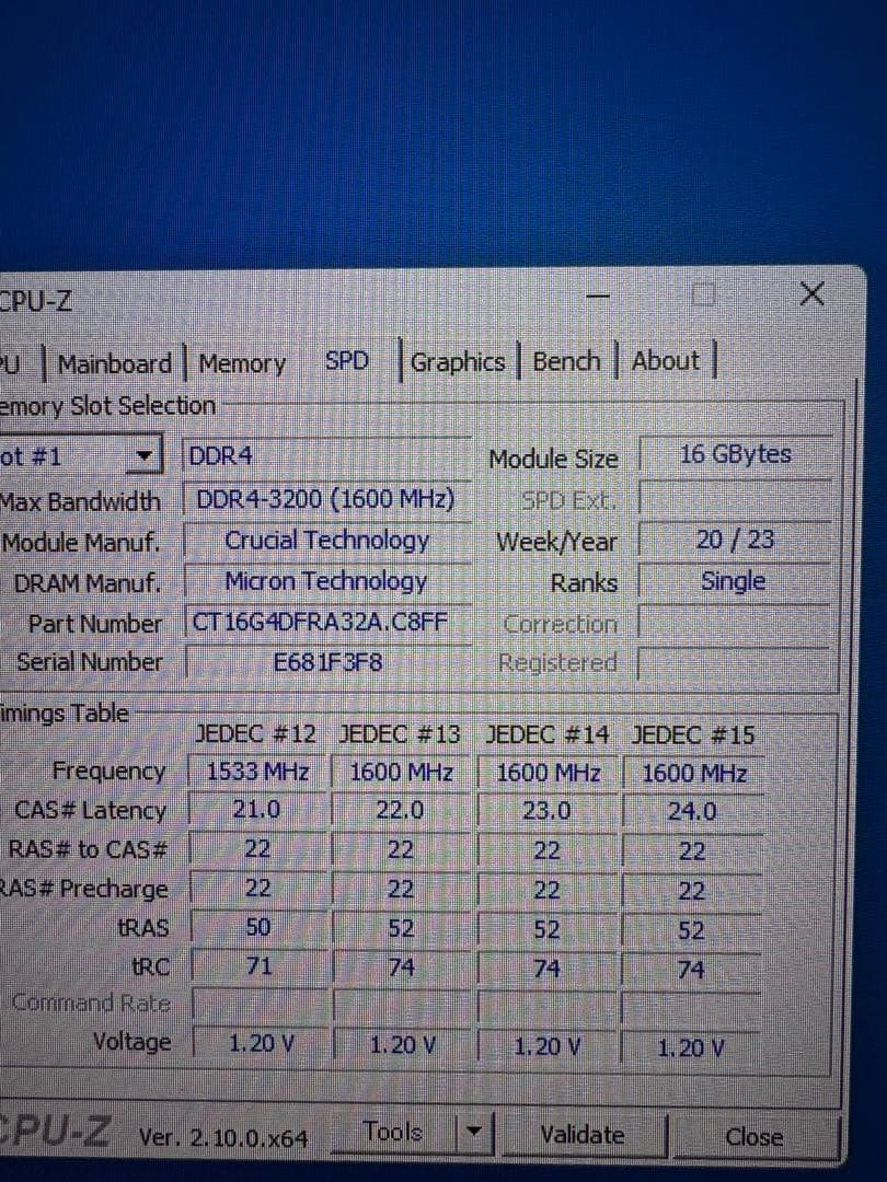 m*o様 Crucial DDR4-3200 16GB 4枚　計64GB