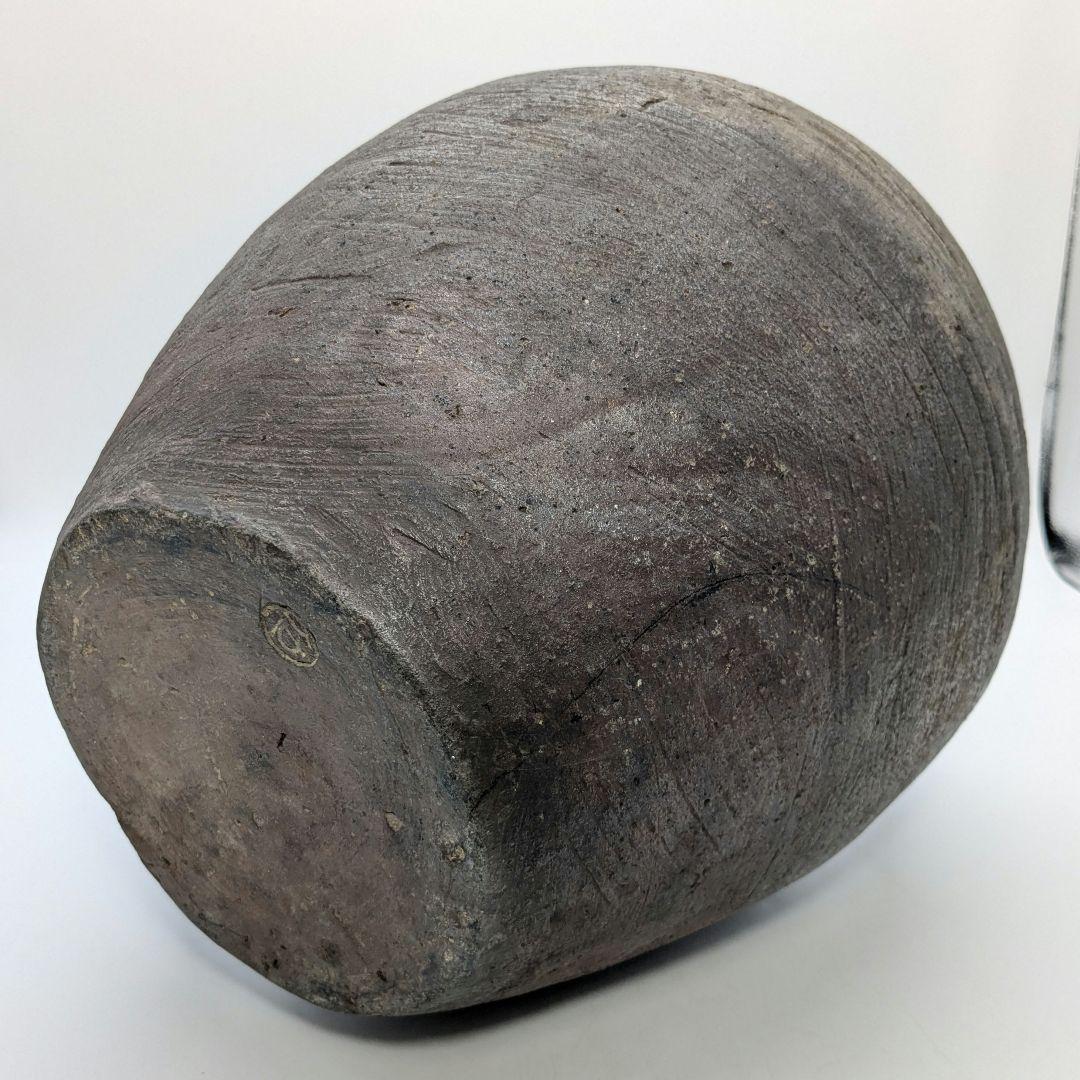 室町末期～江戸初期 古備前 波状文壷 壺 備前焼 つぼ 置物 飾り物 造花用花入