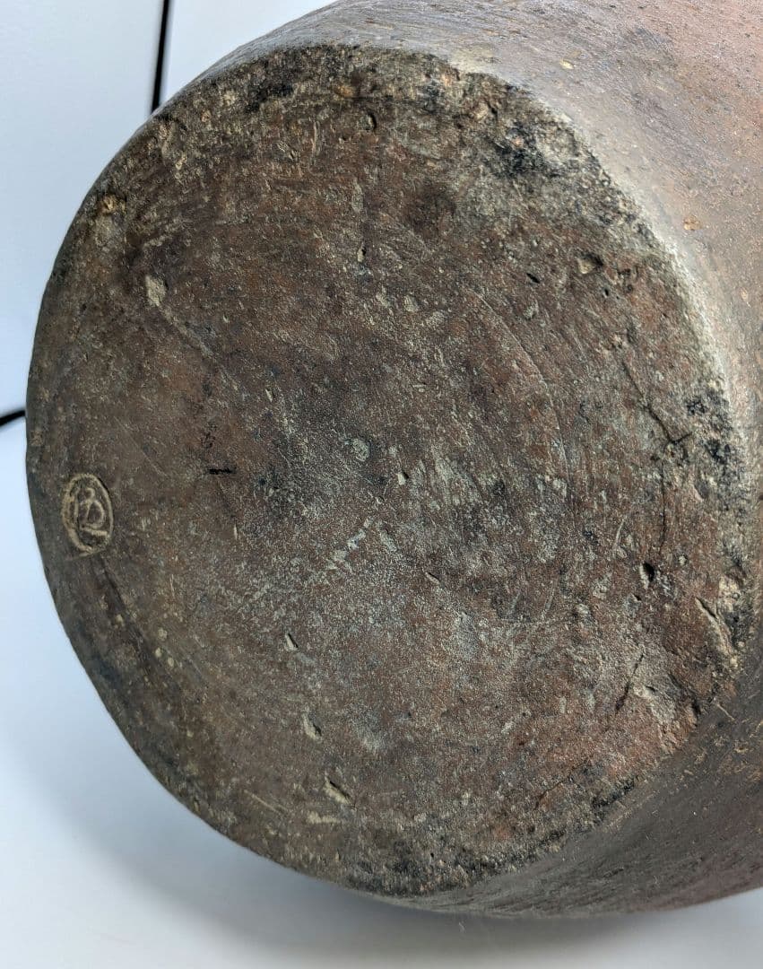 室町末期～江戸初期 古備前 波状文壷 壺 備前焼 つぼ 置物 飾り物 造花用花入