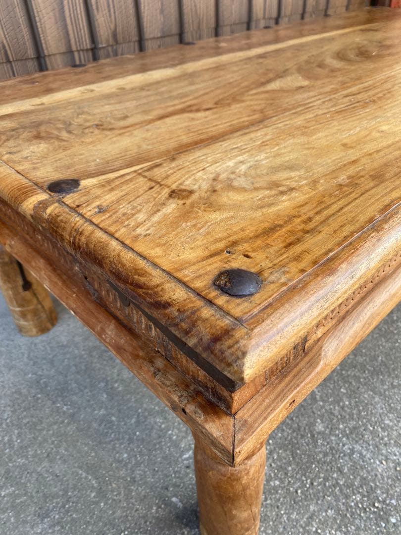 木製ローテーブル　メキシコ　ヴィンテージ　什器　店舗　ディスプレイ　アンティーク