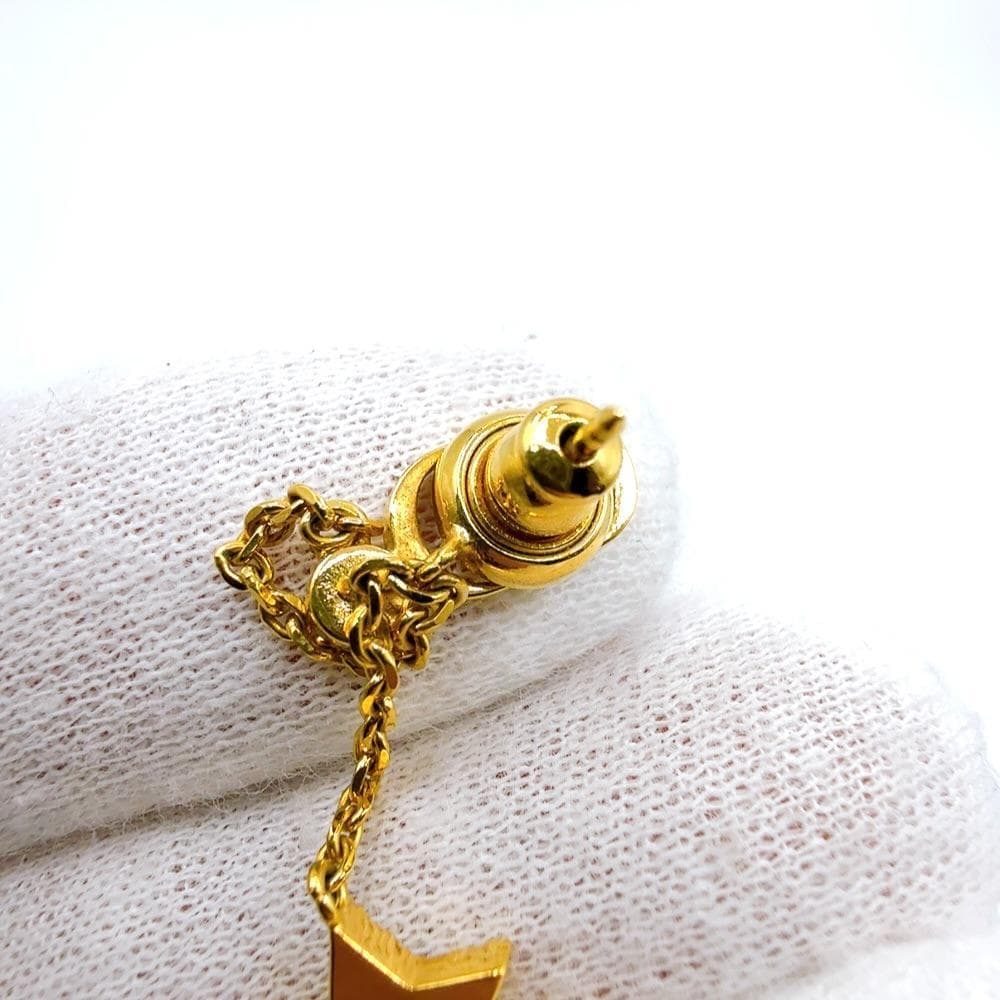 ◇クリスチャンディオール◇ラインストーン/CDロゴ/ピアス/ゴールド/ブランド