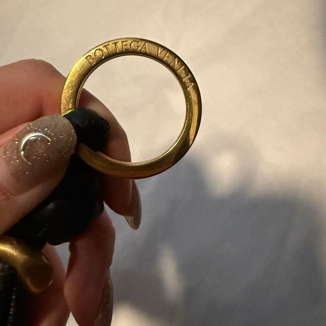BOTTEGA VENETA ボッテガヴェネタ　ブラック　レザー　キーリング