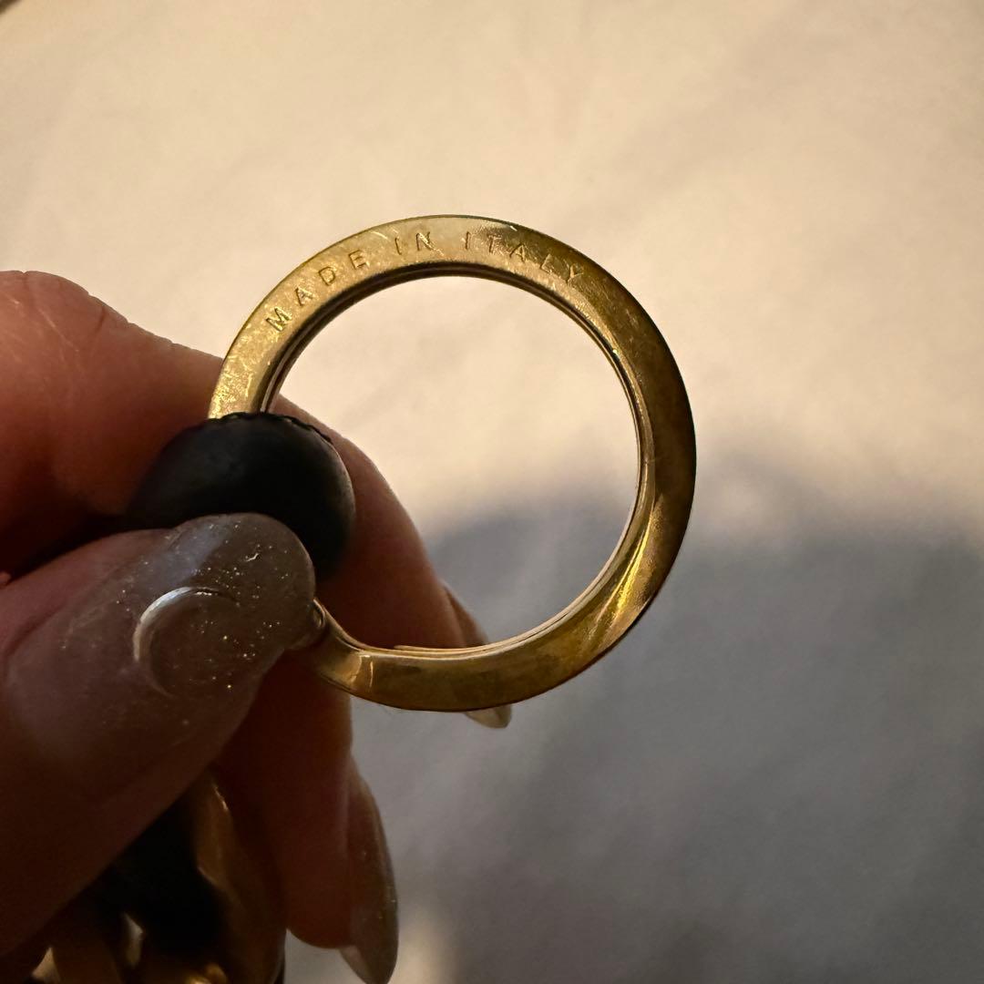 BOTTEGA VENETA ボッテガヴェネタ　ブラック　レザー　キーリング