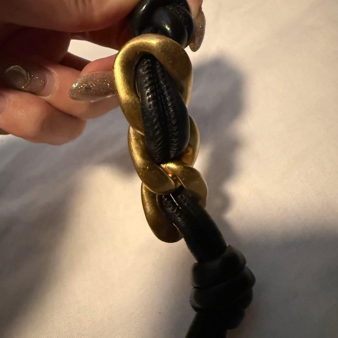 BOTTEGA VENETA ボッテガヴェネタ　ブラック　レザー　キーリング