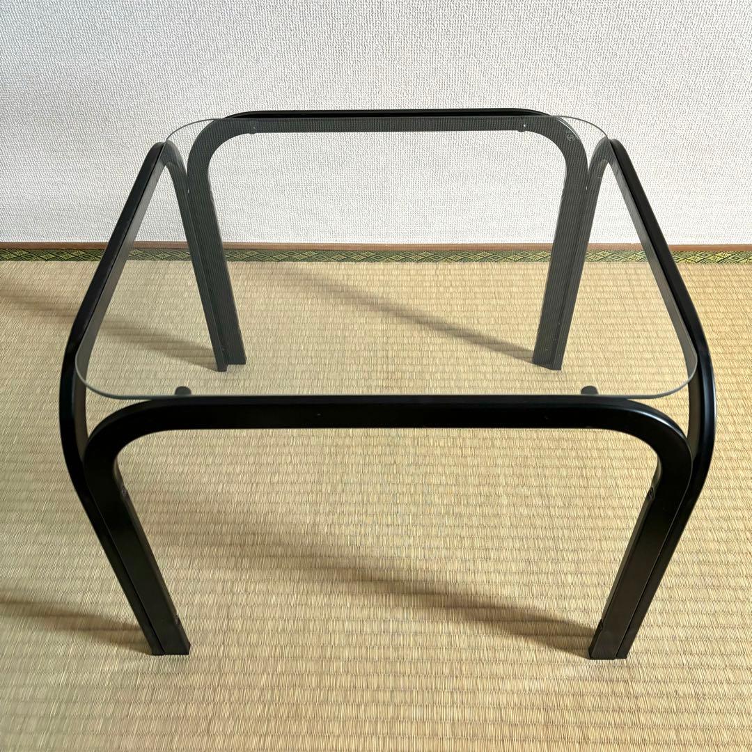 アイアンフレーム ガラステーブル コーヒーテーブル レトロ ミッドセンチュリー