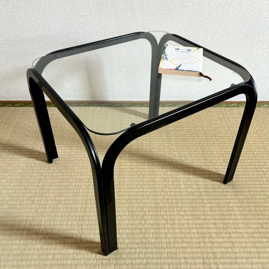アイアンフレーム ガラステーブル コーヒーテーブル レトロ ミッドセンチュリー