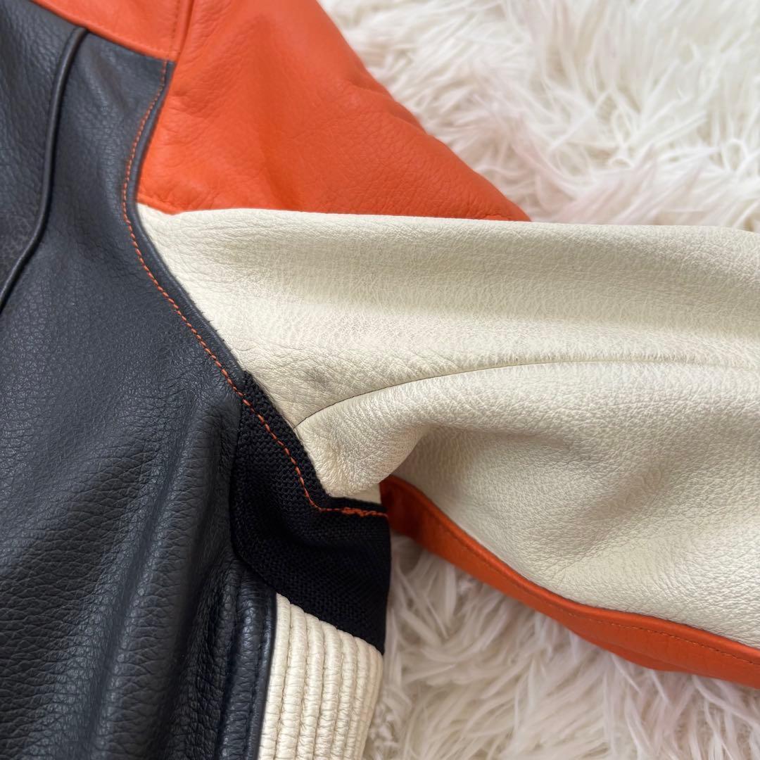 ハーレーダビッドソン シングル ライダースジャケット 革ジャン レディースL