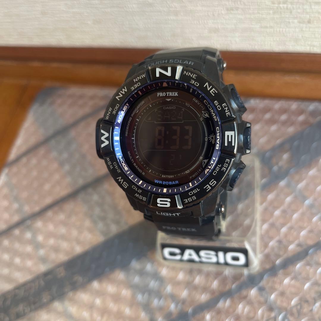 カシオ プロトレック PRW-3500Y 電波ソーラー 方位気圧高度温度計測