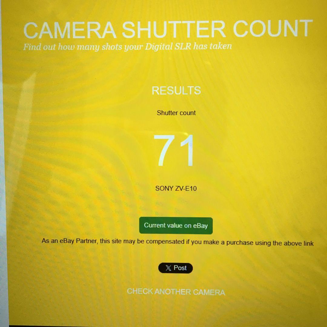 ショット数71枚！ほぼ新品！SONY ZV-E10ボディ ミラーレス一眼カメラ