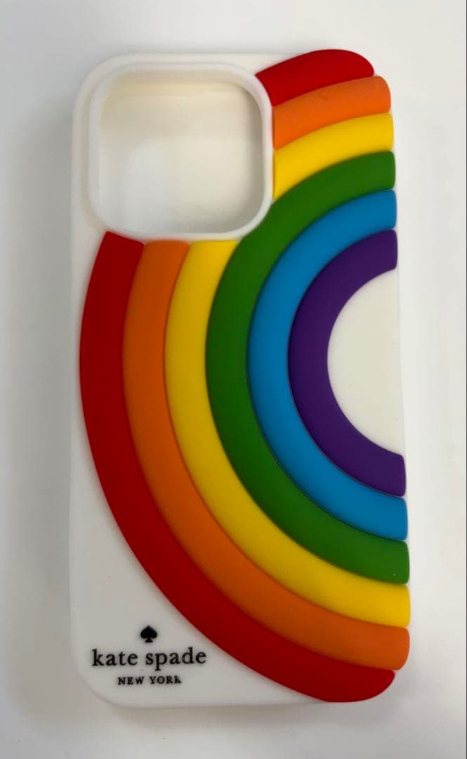 ☆お買い得品☆ ケイトスペードiPhone14Pro ケース 虹 レインボー