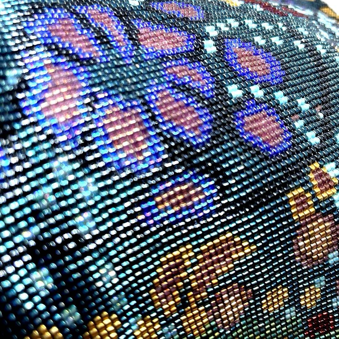 ビーズ織りバック　ハンドバッグ