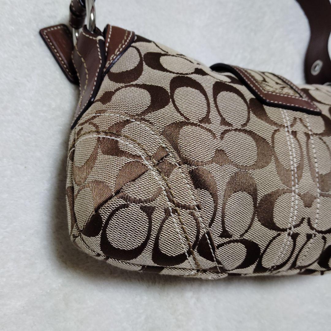 コーチ　ソーホー　ワンショルダーバッグ　シグネチャー　キャンバス　レザー　Y2K