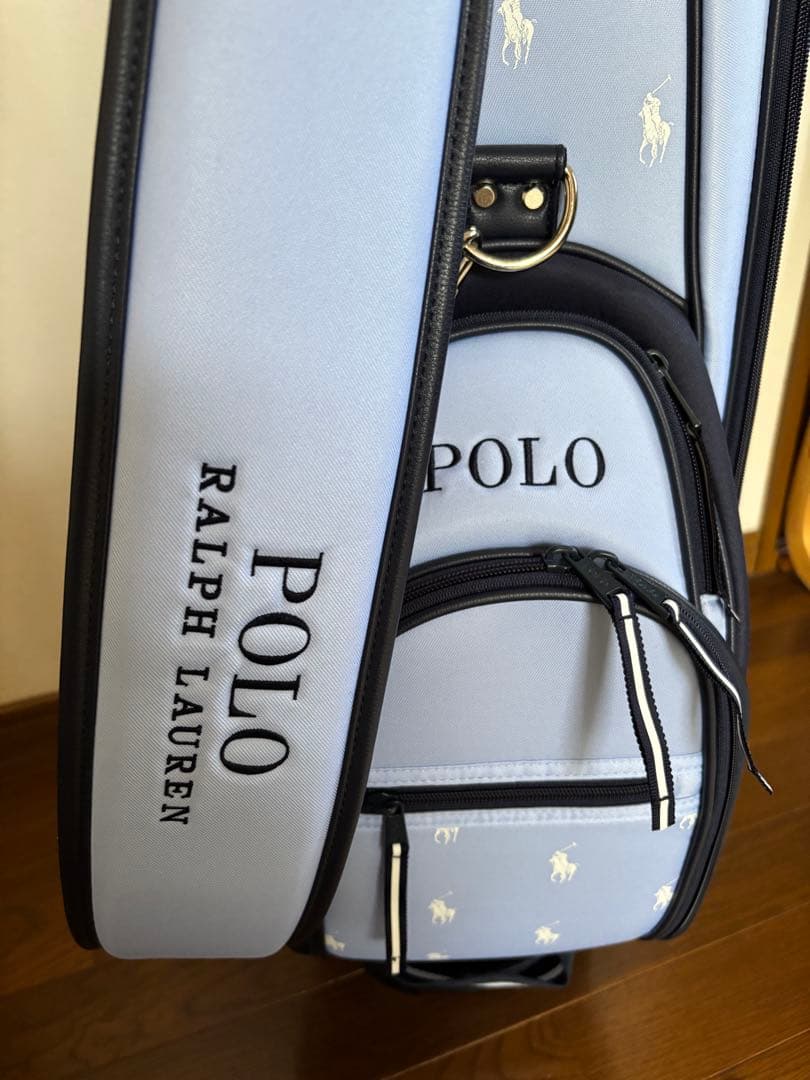 ポロ　ラルフローレン　水色　キャディバッグ