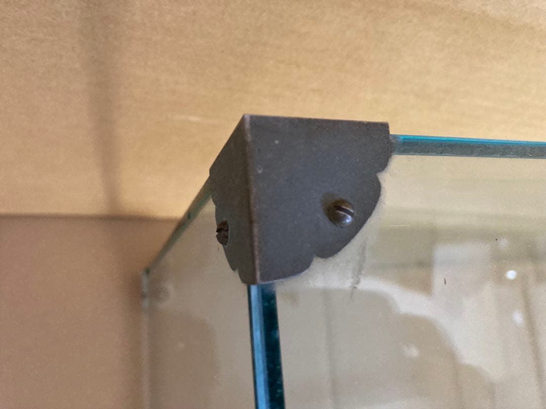 ガラスショーケース 陳列棚　ディスプレイ　店舗什器　昭和レトロ　全面ガラス