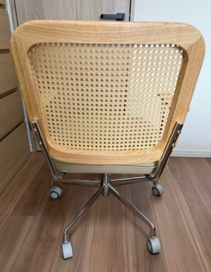 ロウヤ　LOWYA デスクチェア ラタン調チェア オフィスチェア 椅子