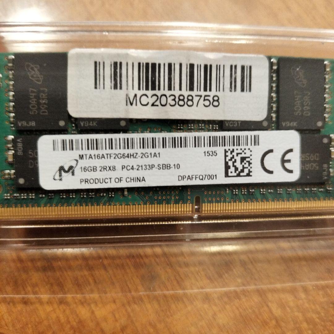 メモリー clucial 16GB DDR4-2133 SODIMM 1.2V CL1