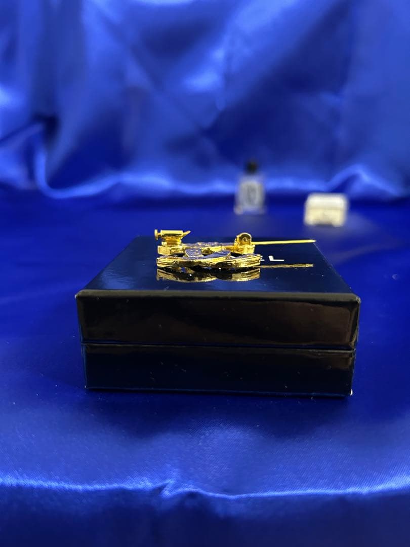 【CHANEL 】ヴィンテージ ココマークラインストーン ピンブローチ