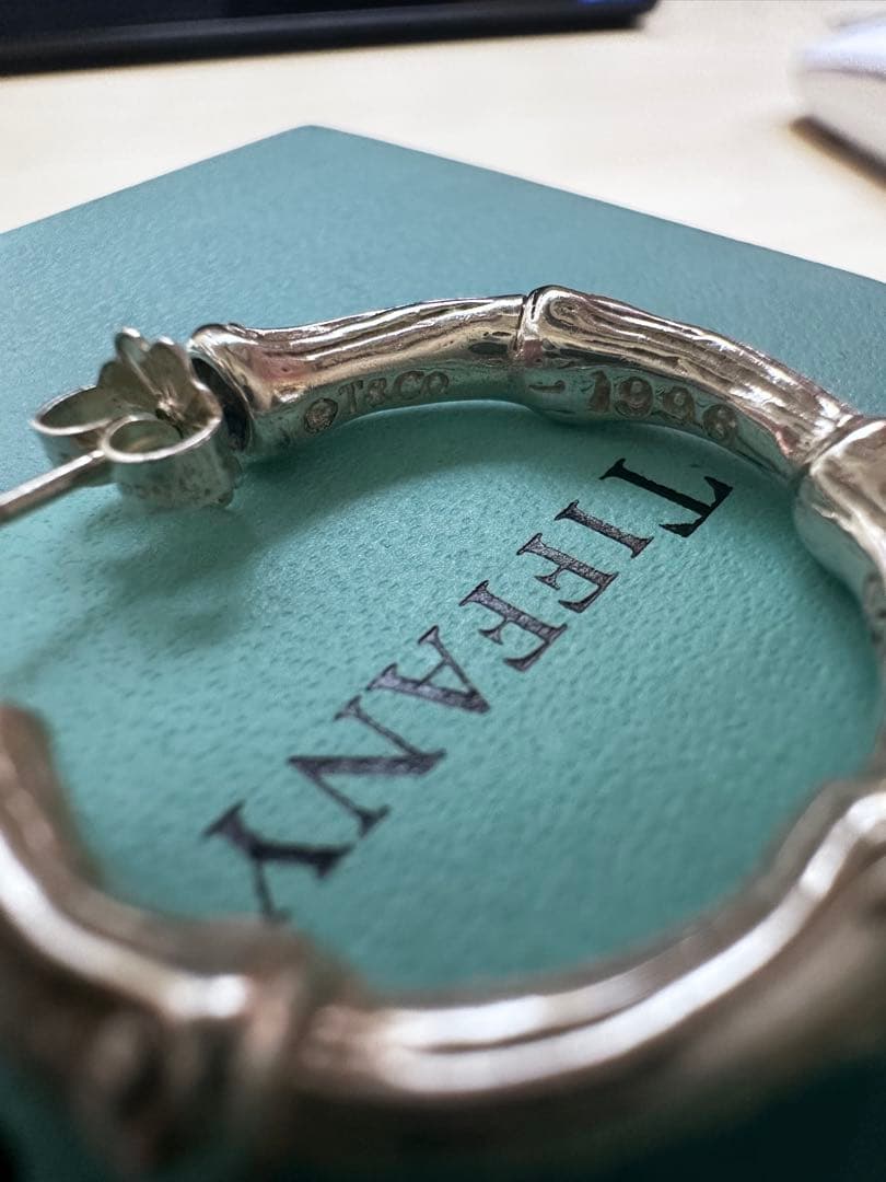 TIFFANY＆Co ティファニー バンブー フープ ピアス 片耳のみ約27㎜