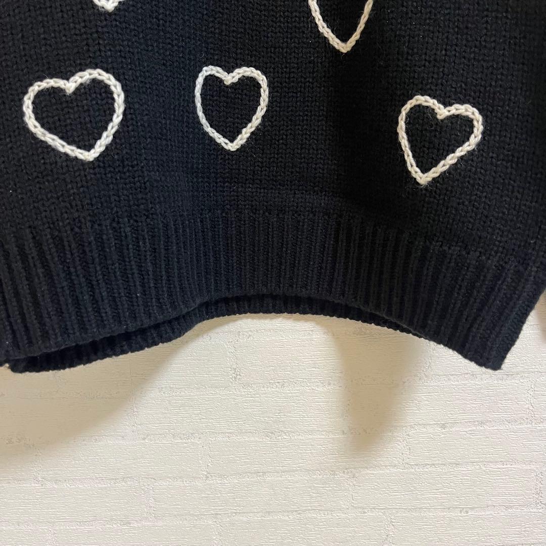 ChahChah ハッピーハートフル ハンドエンブロイダリーニット　男女兼用