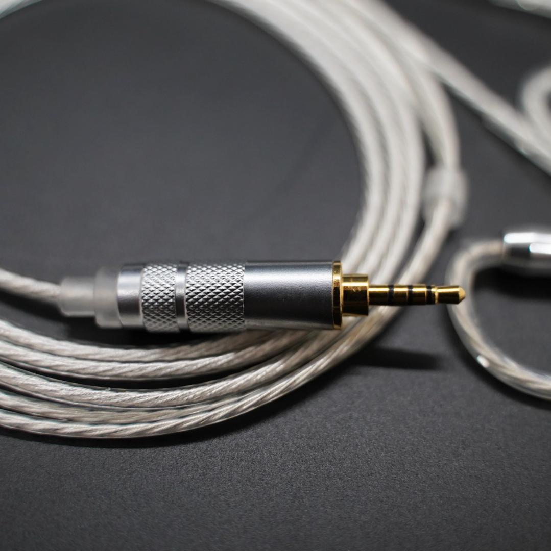 ついに7N 超冷凍製単結晶銅銀メッキ！最高スペックリケーブル2.5mm/2pin