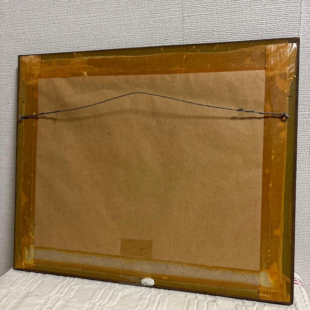 フランス　アンティーク　赤糸&白糸　サンプラー　刺繍　ガラス入り　額入り