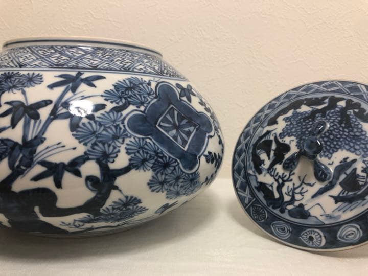 お値下げしました！平安昭阿弥造 染付 水指 共箱 密柑