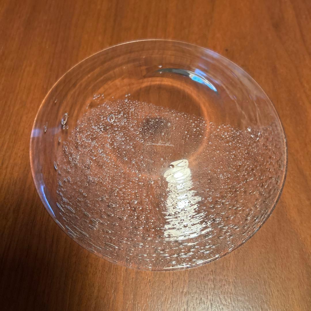 新品◆04荒川尚也　泡ガラスプレート　５枚セット　中皿