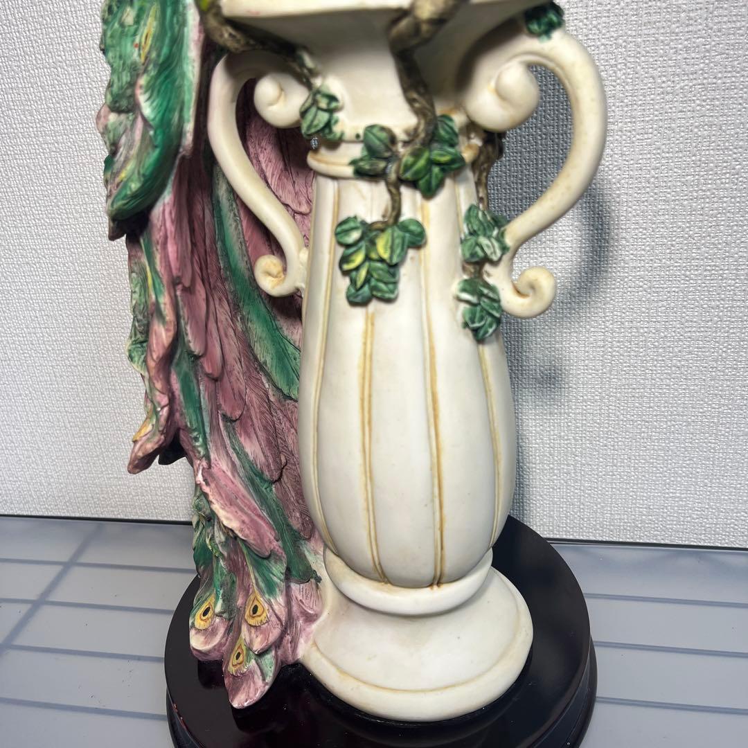 【匿名配送】孔雀　置物　置き物　オブジェ　ピーコック　サンクチュアリ　孔雀の楽園