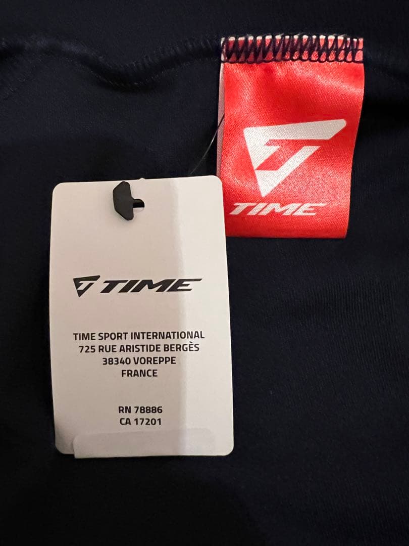 TIME サイクルジャージ ネイビー & ビブショーツ ブラック　上下セット