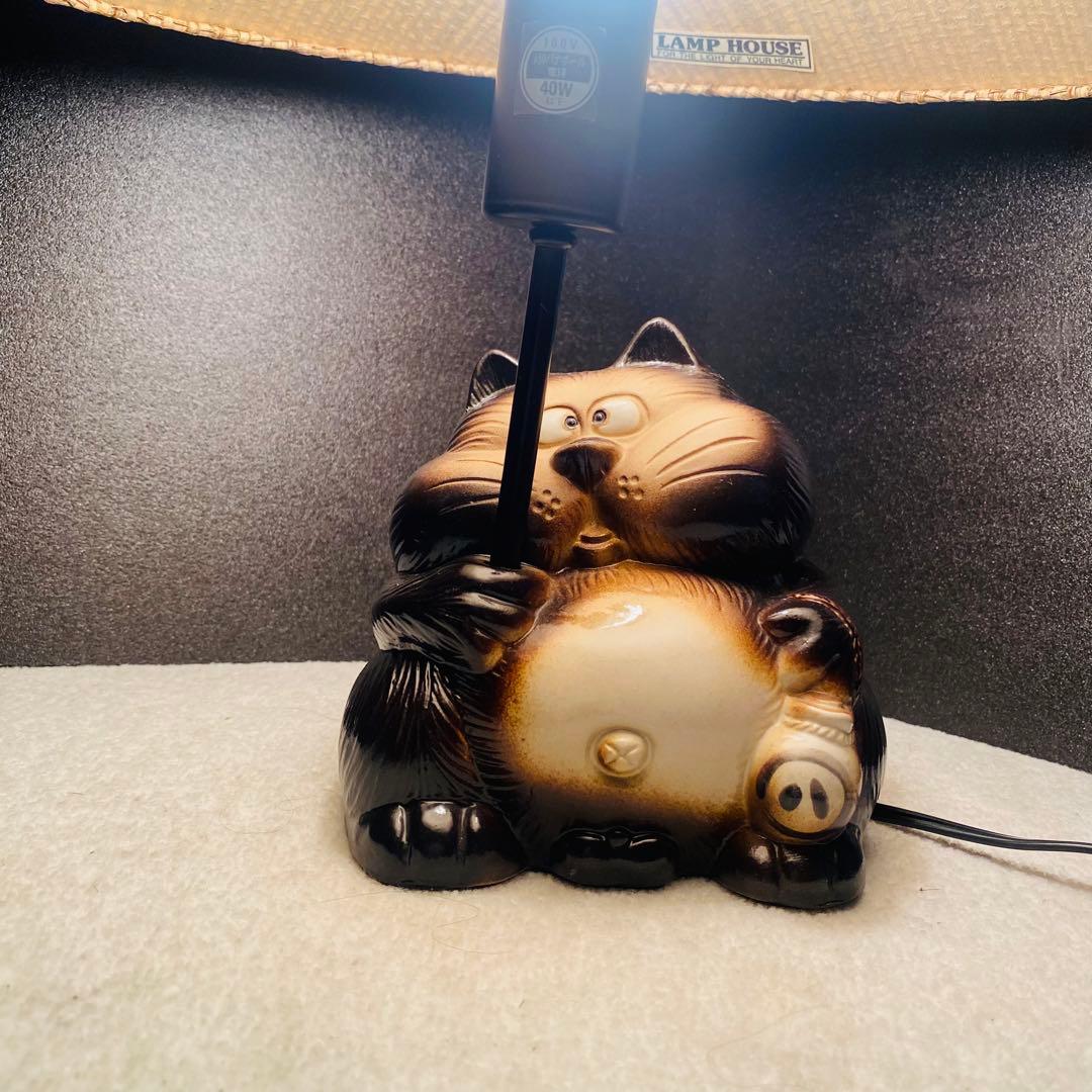 さ*き様 昭和レトロ 希少 松下電工 信楽焼たぬきランプ 縁起物 商売繁盛 ヴィ