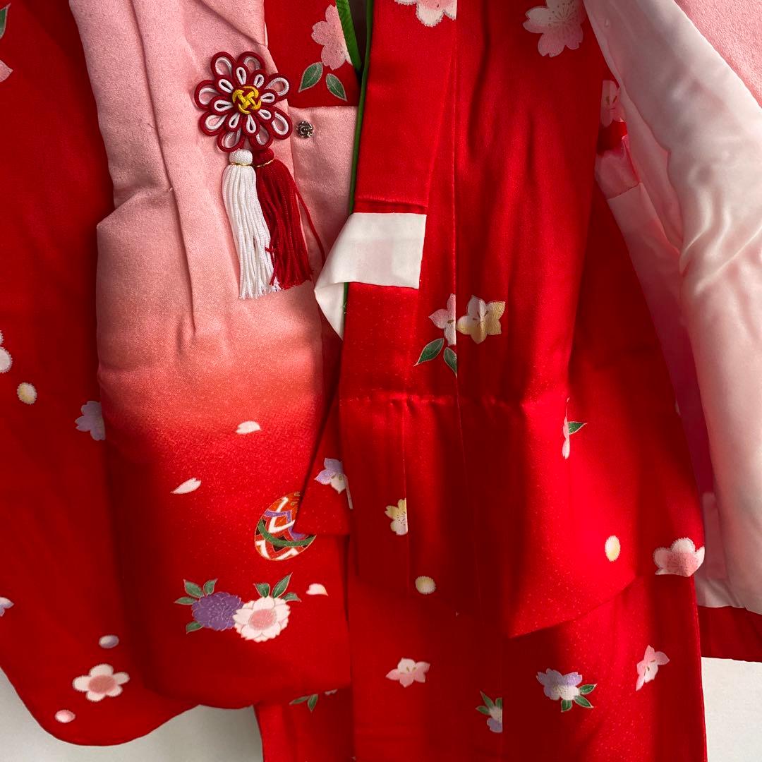 土日値下げ！七五三　3歳　正絹　花柄 着物　草履　セット