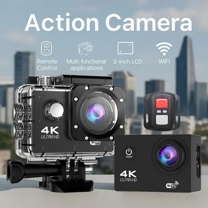 4Kアクションカメラタッチスクリーン170°広角フィッシュアイレンズ32GB